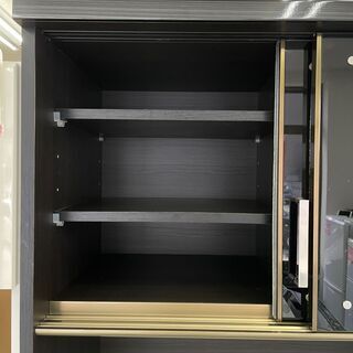 【リサイクルショップ　ピカソ　小松原】幅92　 キッチンボード 食器棚 レンジ台 レンジボード　の画像
