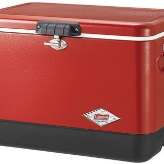 スチールベルトクーラー54QT レッド コールマン
