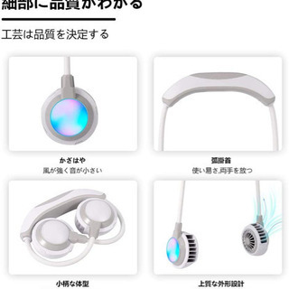  首掛け扇風機 小型 USB充電式 (購入個数によって値段が相談できます。 )の画像