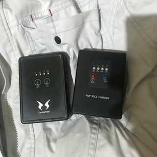 空調服　LL バッテリー ファン用と充電用コード