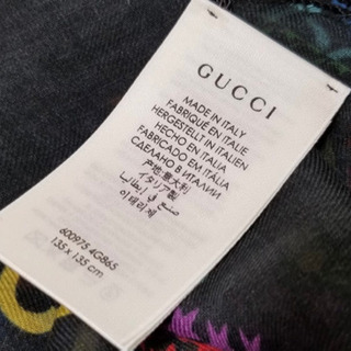 未使用新品 GUCCI GGサイケデリック シルク ストール スカーフ グッチの画像