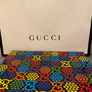 未使用新品 GUCCI GGサイケデリック シルク ストール スカーフ グッチの画像