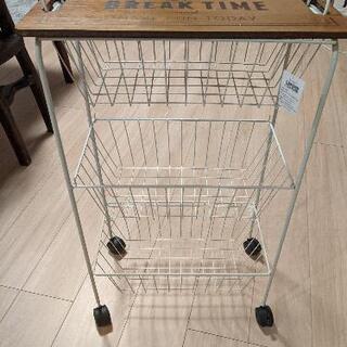 キャスター付き　ワイヤーワゴン　の画像