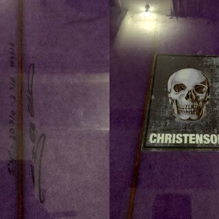早いもの勝ち！！！超レア　パープルティントパフ光沢仕上げ！！★10R使用 中古美品★CHRISTENSON Fish クリステンソン　フィッシュ 5'4★の画像