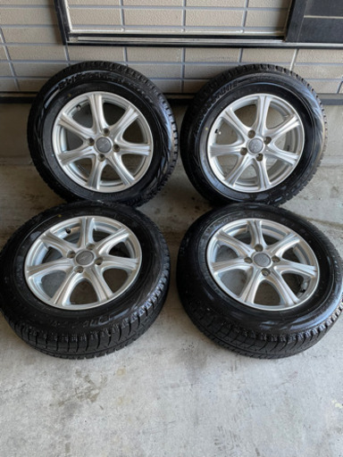 185/65R14バリ山アルミ４本セットアクアノートフィット他