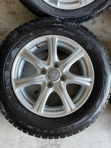 185/65R14バリ山アルミ４本セットアクアノートフィット他