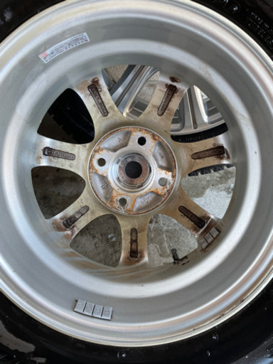 185/65R14バリ山アルミ４本セットアクアノートフィット他
