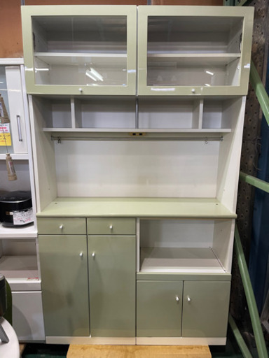 食器棚　レンジボード　W1200×D400×H2040 中古