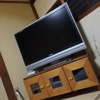 終了　シャープアクオス37　テレビ台つき
