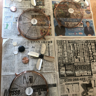 【値下げしました】メタル扇風機　ドウシシャ　3連の画像