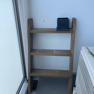 さしあげます　ガーデニング用木製棚（たてかけタイプ）の画像