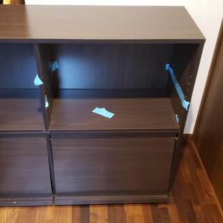 本棚 ディスプレイラック フラップ扉付 No.1