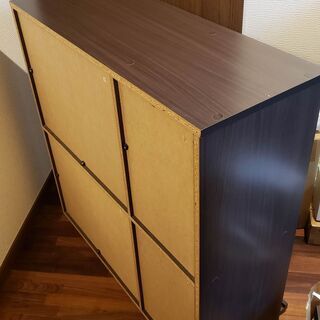 本棚 ディスプレイラック フラップ扉付 No.1の画像