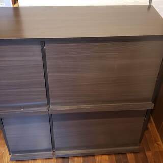 本棚 ディスプレイラック フラップ扉付 No.2