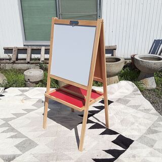 イケアのイーゼル風? 黒板/ホワイトボード 木製　/DJ-0369-2Fの画像