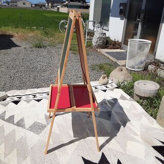 イケアのイーゼル風? 黒板/ホワイトボード 木製　/DJ-0369-2Fの画像