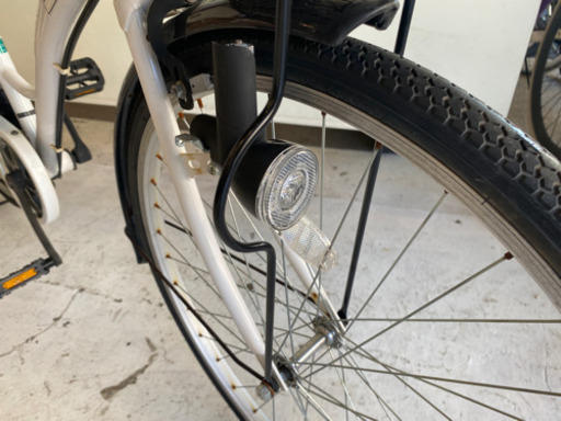 26インチ自転車　6段  ホワイト