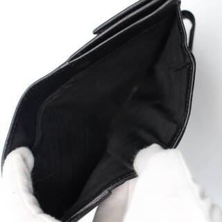t044)PRADA 二つ折り財布 M523A SAFFIANO NERO ブラック 黒 ミニウォレット 箱付き プラダの画像