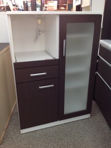 マルミツ木工 ダークブラウン キッチンボード【9650085】