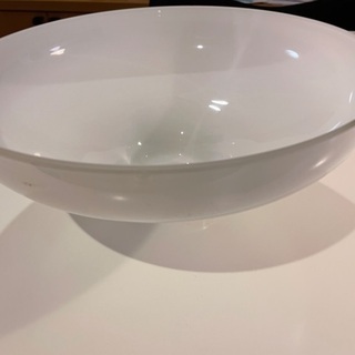 ガラス製花器　直径34.5cm 剣山もつけます