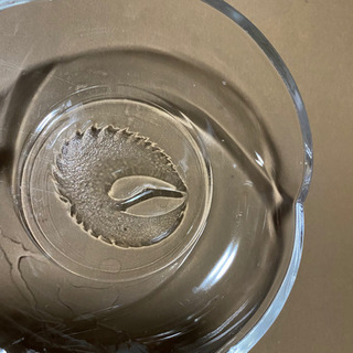 白鶴　HOYA クリスタル　ガラス小皿　４枚セット　レトロの画像