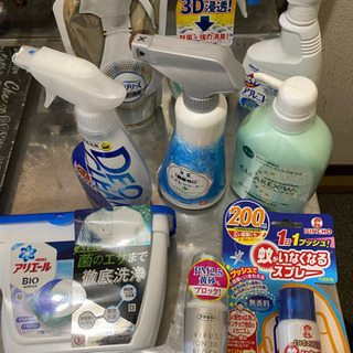 洗剤、除菌スプレー、洗顔など