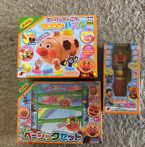 【新品未使用】アンパンマン それいけ!コロロンパーク\u0026マイクだいすき\u0026やわらかパズルセット