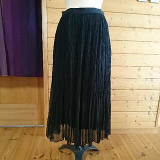 シフォン スカート 黒色
