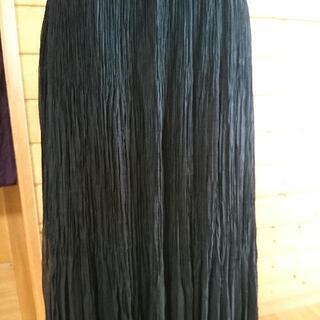 シフォン スカート 黒色の画像