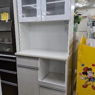 ★省スペースに最適!! 白い食器棚 家電ボード