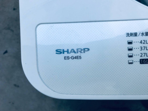 ①✨2018年製✨43番 SHARP✨全自動電気洗濯機✨ES-G4E5‼️