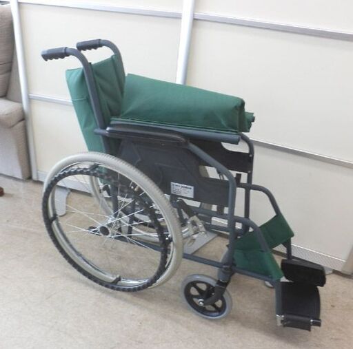 自走式車椅子 幸和製作所 BM01 スチール製車いす グリーン おりたたみ