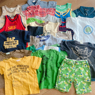 90〜110サイズ Tシャツ ノースリーブ ズボン 子ども夏服まとめて