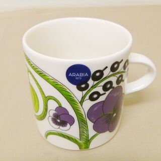 新品未使用 パラティッシ マグカップ　0.35L パープル 87×W118×H90mm ARABIA paratiisi コーヒーカップ マグカップの画像