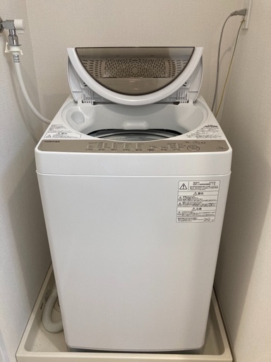 東芝　洗濯機　7kg 使用1年　江東区大島　2020年購入