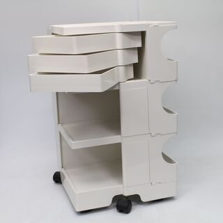 181)Joe Colombo ボビーワゴン 3段3トレイ ホワイト B-line ジョー