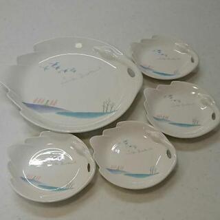 大皿小皿セット  白鳥メルヘン  