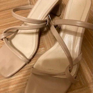 GRL 24.5ｾﾝﾁ ナローストラップサンダル　ベージュ