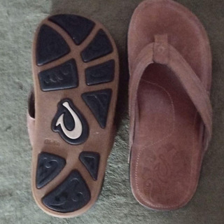 OLUKAI HAWAII オルカイ レザー ブラウン サンダルの画像