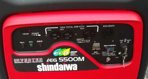 鹿児島発　新ダイワ　インバータ発電機（ガソリンエンジン）【単相100/200V】IEG5500M-Y 使用時間極少
