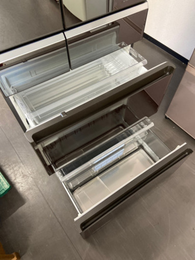 ?美品 大容量 オブシディアンミラーカラー ‼️Panasonic製氷機付きノンフロン冷凍冷蔵庫6ドアNR-F602WPV-X?