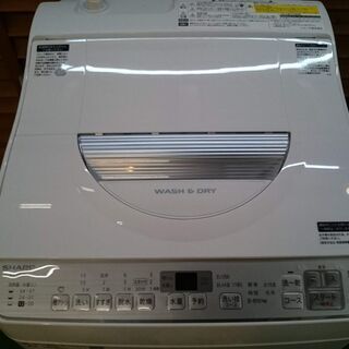 【分解洗浄済み・保証付き】5.5kg 洗濯乾燥機 SHARP 2019年製 ES-TX5C-S【問合せ番号:142-029578 002】の画像