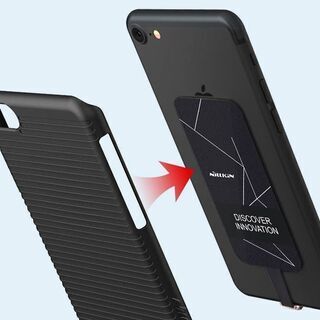 ★iPhone用ワイヤレス充電レシーバー＆Phone 7 Plus用 ハイブリッドタフケース★USED★の画像