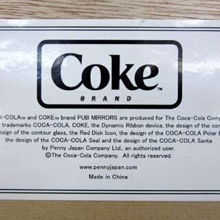 Coca-Cola パブミラー 木製フレーム コカ・コーラ アメリカン 雑貨 ディスプレイ 鏡 札幌 厚別店 の画像
