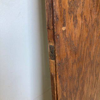 古い木枠鏡　アンティークミラー　姿見　木製の画像