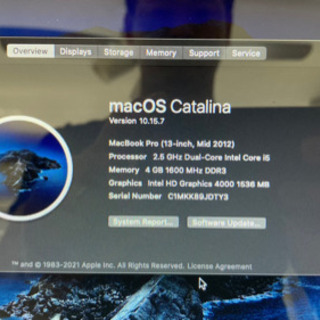 Apple Macbook Pro Mid 2012 13 inchの画像