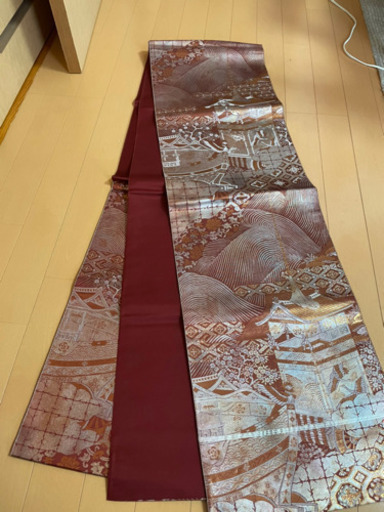 7MNA924 高級袋帯 六通 和柄 キラキラ 和装