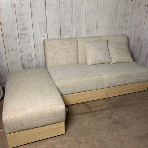 終 多目的 ソファ 2P オットマン クッション付き 収納 菊TK