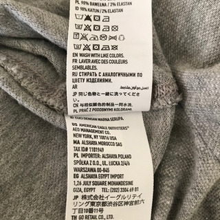 アメリカンイーグル　ポロシャツ　レディース　Sサイズ　グレーの画像