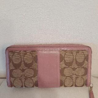 【🌟お譲り先決定】COACH　シグネチャー長財布　ピンクの画像
